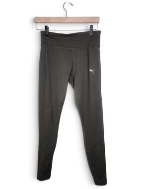 Puma 7/8 Active Leggings in Olive Green Size M